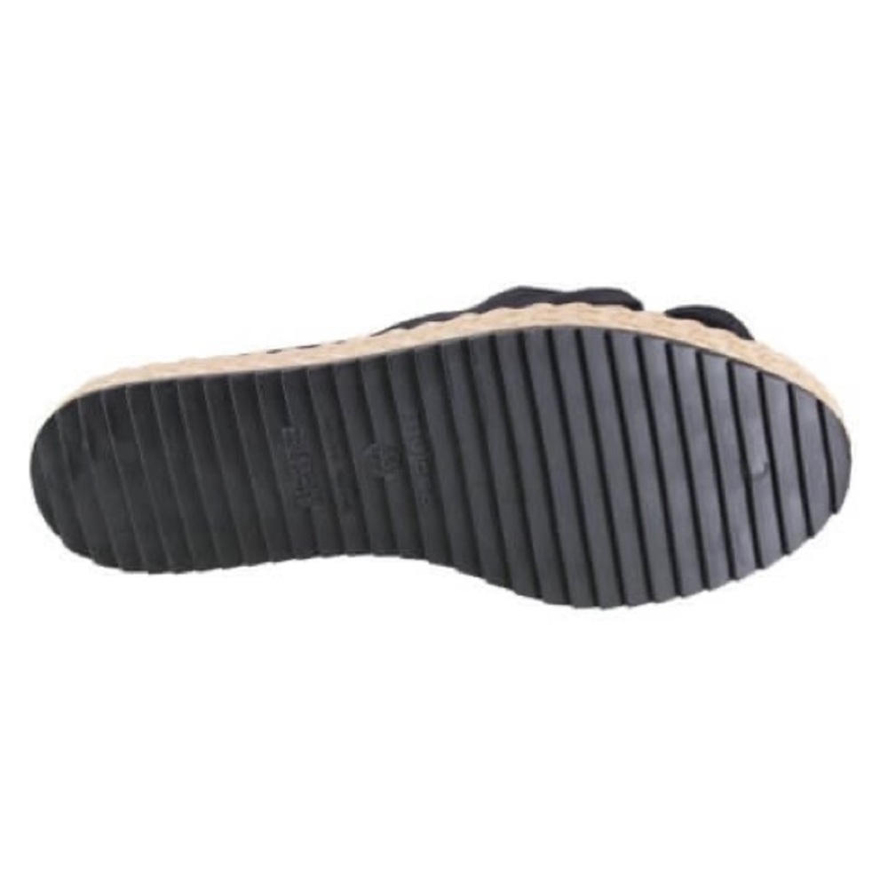 Moleca Black Alpargata Suede Flex Slip on Shoes - Picture 3 of 3